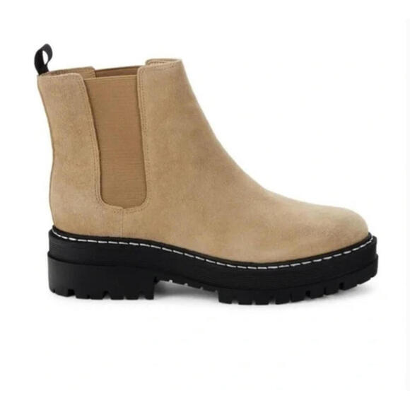 Marc Fisher Ltd PIRRO CHELSEA Light Natural Suede  Sz 10 M  NWOB - Picture 2 of 4